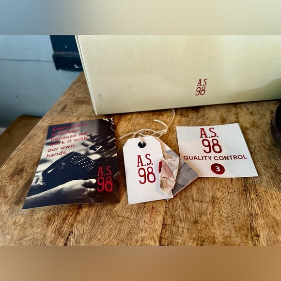 A.S.98 Leather Moto Ankle Boots 717241 Brown EU 38 (US 7.5–8) - Picture 3 of 15